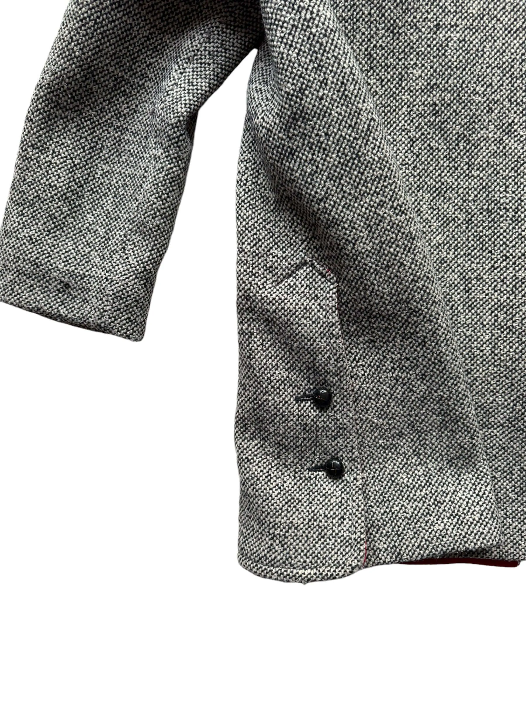 1960s M. Liman Penguin Wool Blend Tweed Coat M-XL
