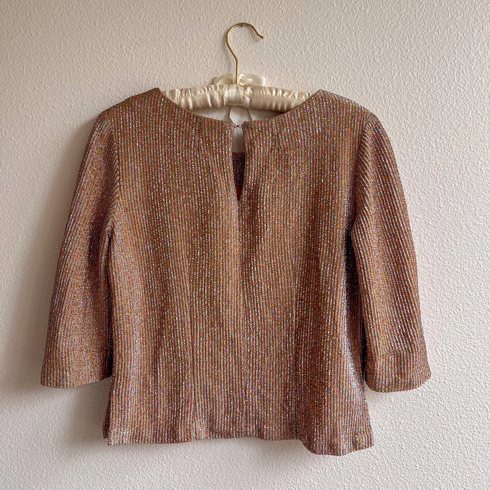 1960s Rainbow Sparkles Party Blouse (XS/S)