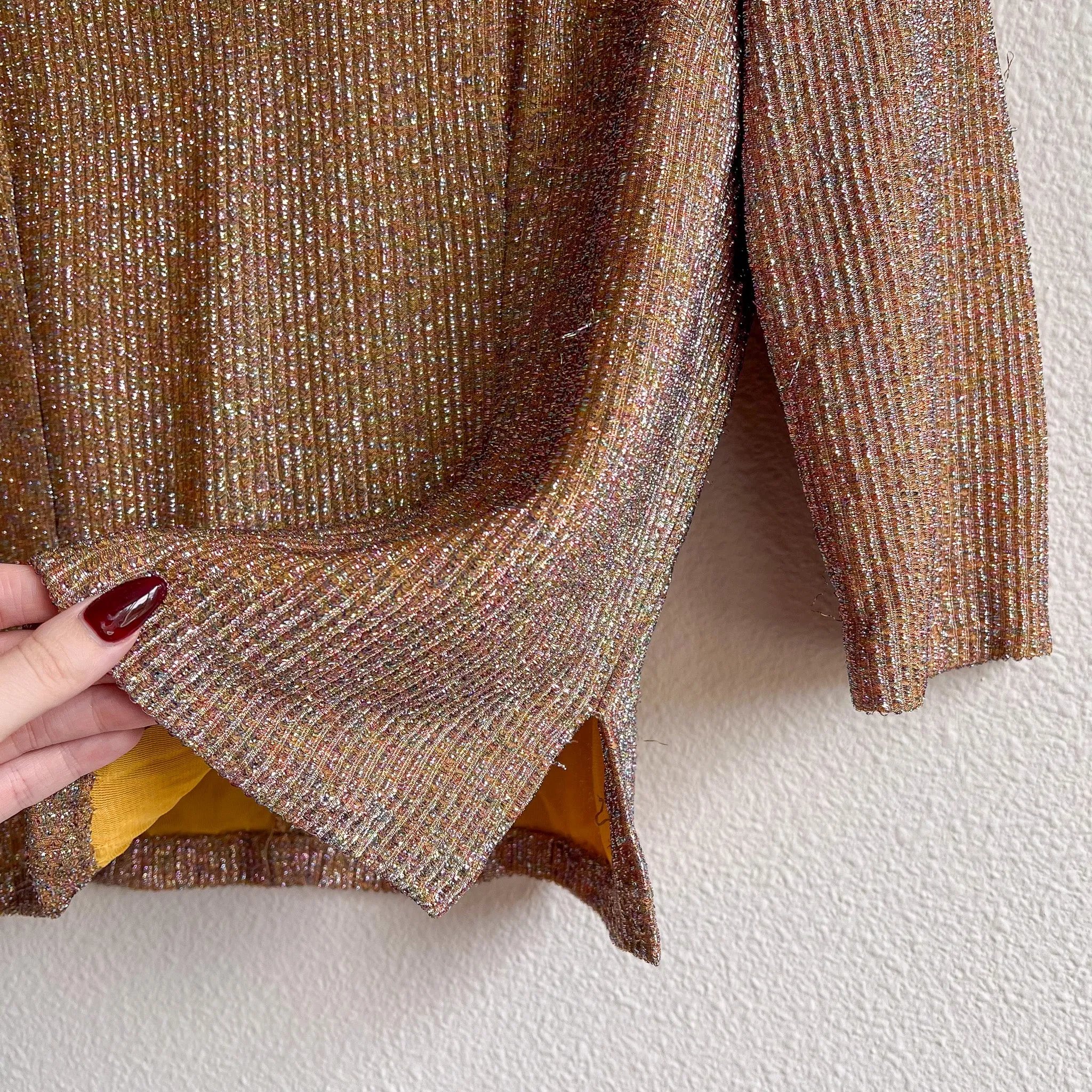 1960s Rainbow Sparkles Party Blouse (XS/S)