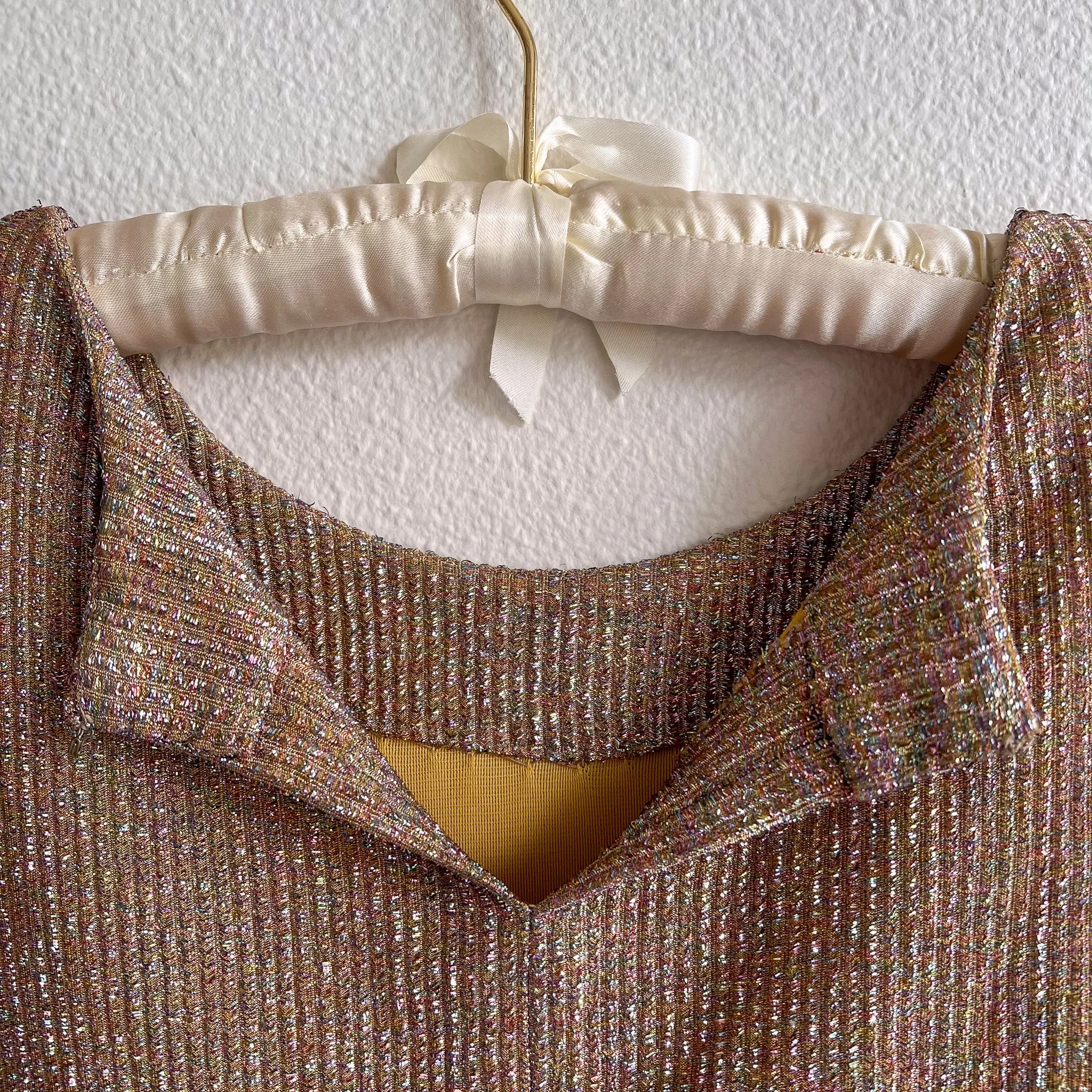 1960s Rainbow Sparkles Party Blouse (XS/S)