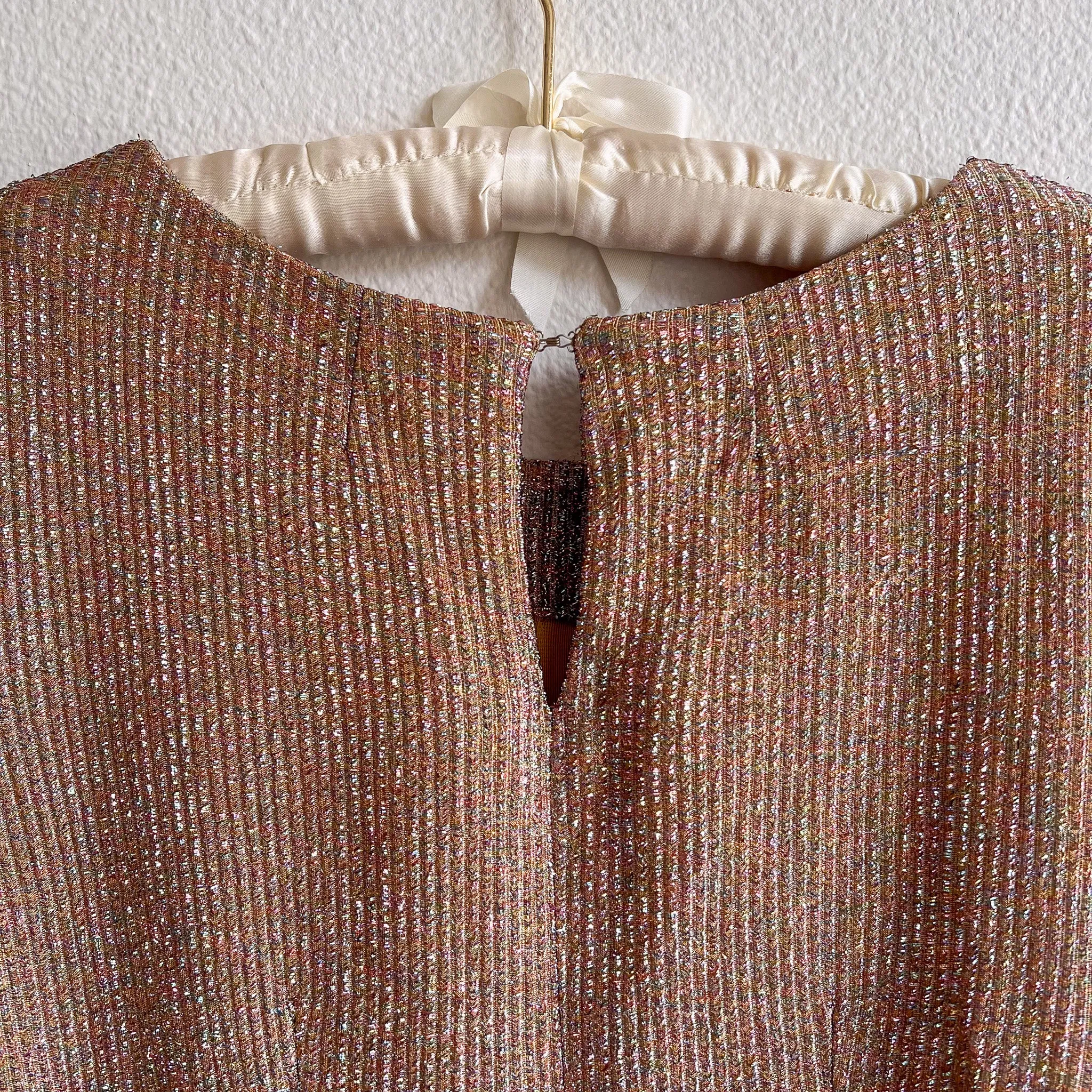 1960s Rainbow Sparkles Party Blouse (XS/S)
