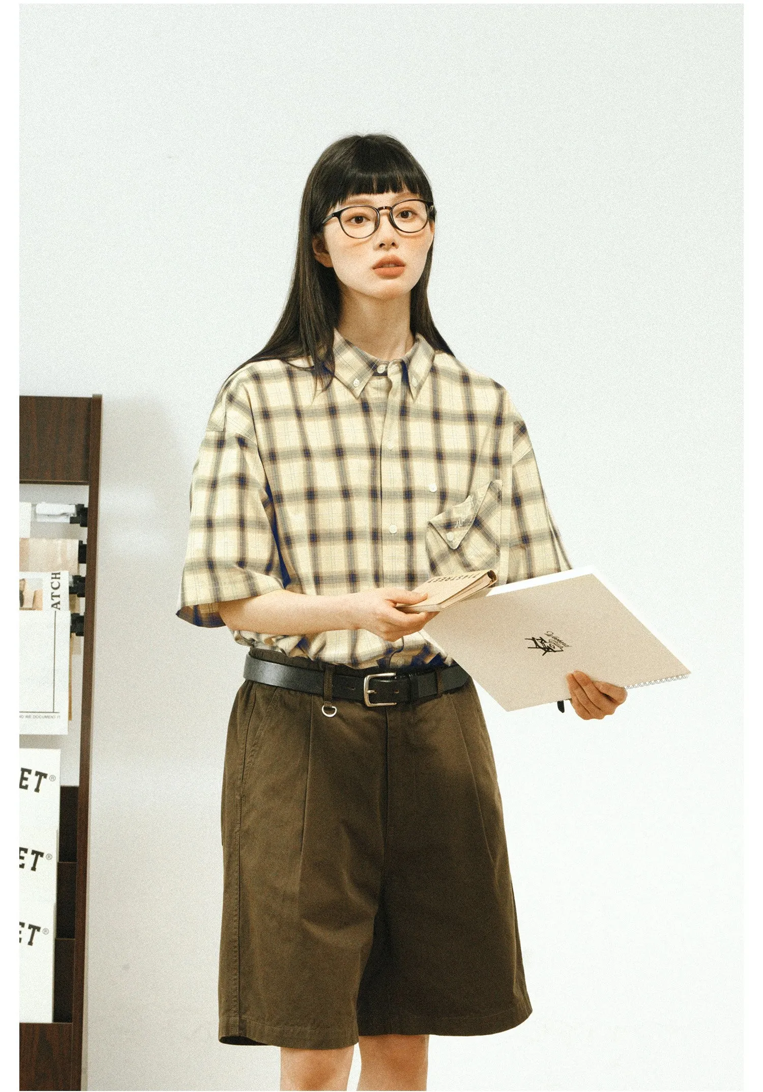 714street リラックスフィットチェックシャツ 714ST090