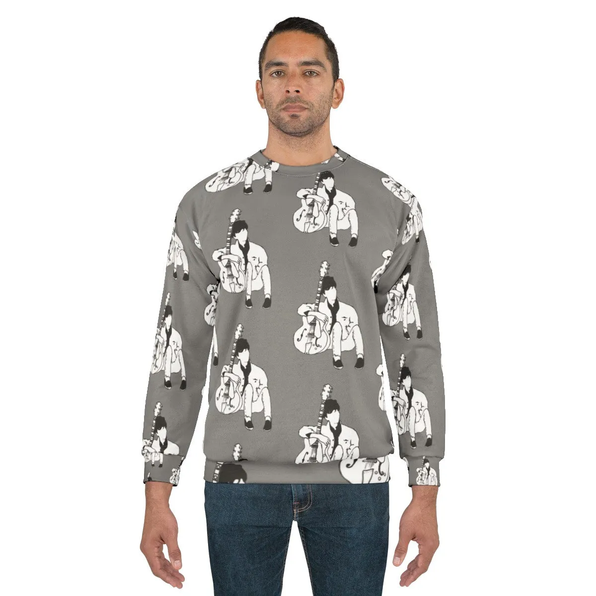 80s Music Icon Johnny Marr Grey Sweatshirt