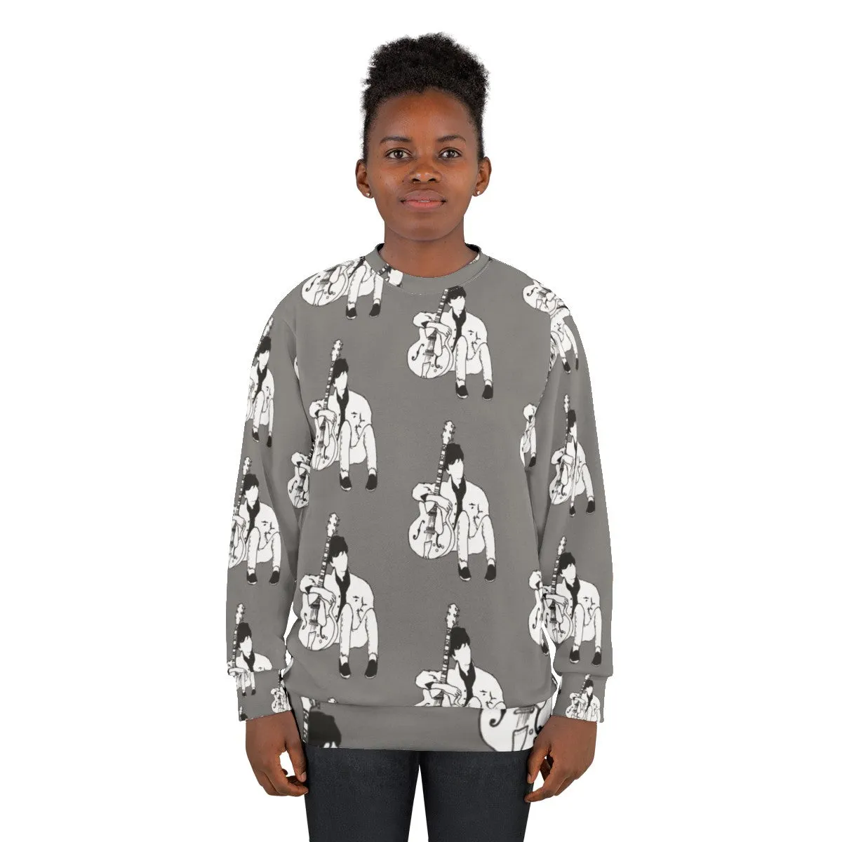 80s Music Icon Johnny Marr Grey Sweatshirt