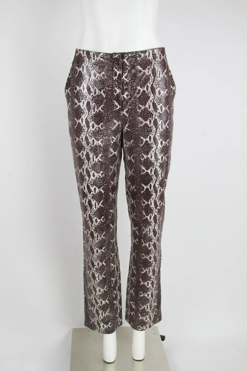 90s/00s purple faux snakeskin trouser - S