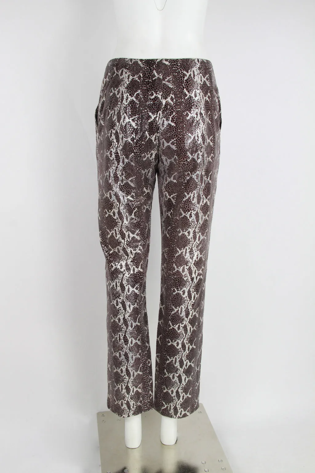 90s/00s purple faux snakeskin trouser - S
