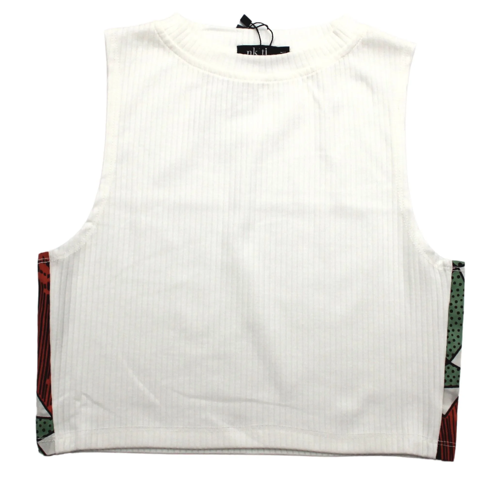 Abuo African Print Ribbed Crop Top