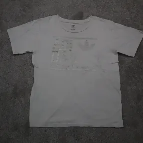 Adidas Originals T Shirt Mens White SZ M Short Sleeve Graphic Shirt Round Neck