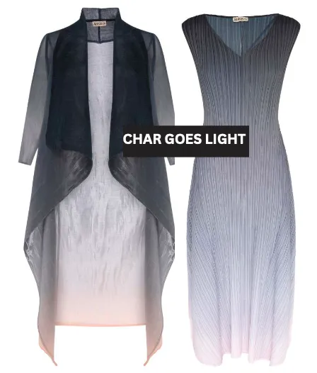 Alquema Long Collare Coat - CHARCOAL GOES LIGHT