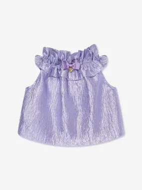 Angels Face Girls Ruthie Metallic Top in Purple