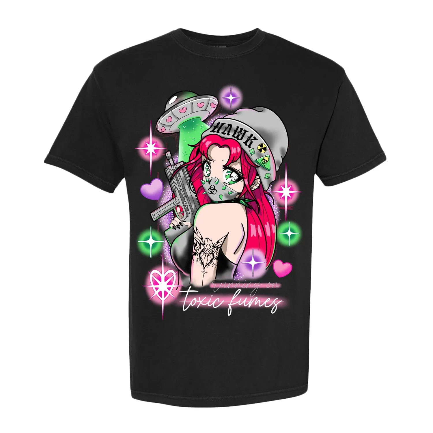 Anime Girl - Black T-shirt