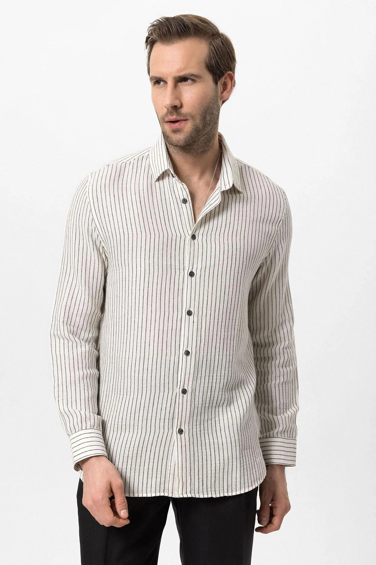 ANT Cotton Striped Men's Shirt - Courtenay