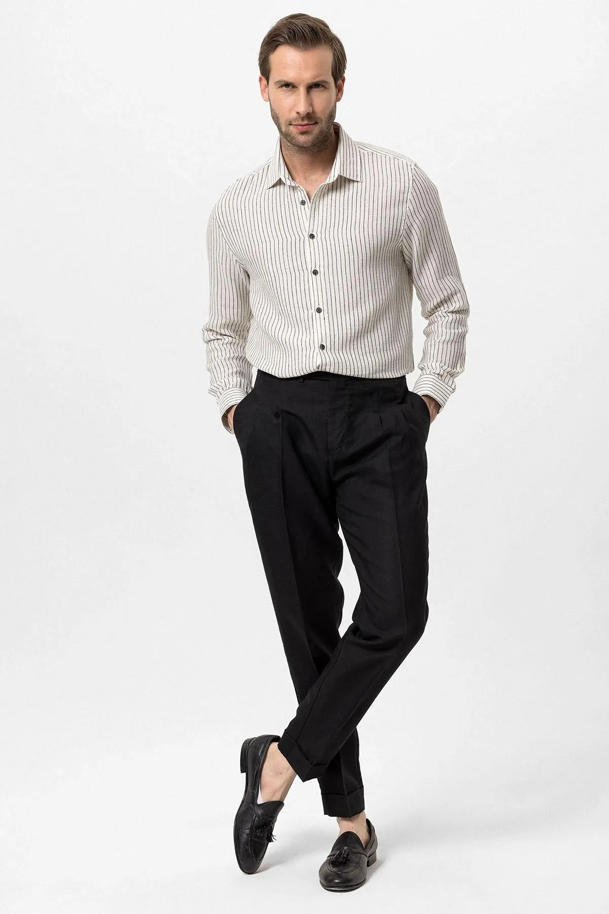 ANT Cotton Striped Men's Shirt - Courtenay