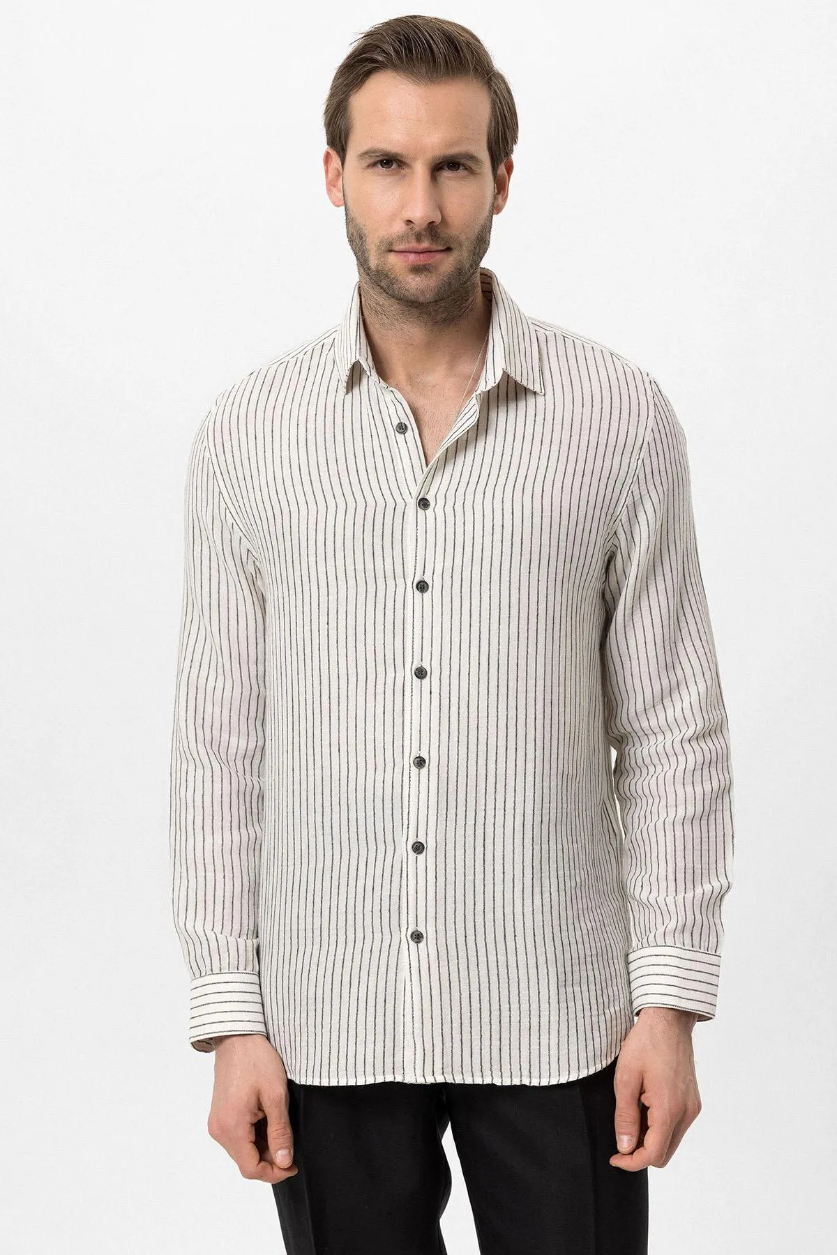 ANT Cotton Striped Men's Shirt - Courtenay