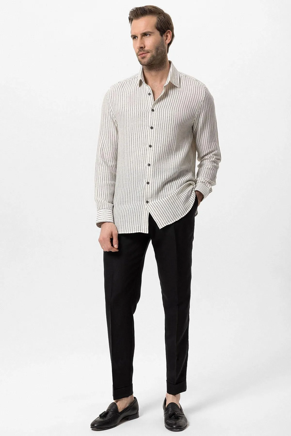ANT Cotton Striped Men's Shirt - Courtenay