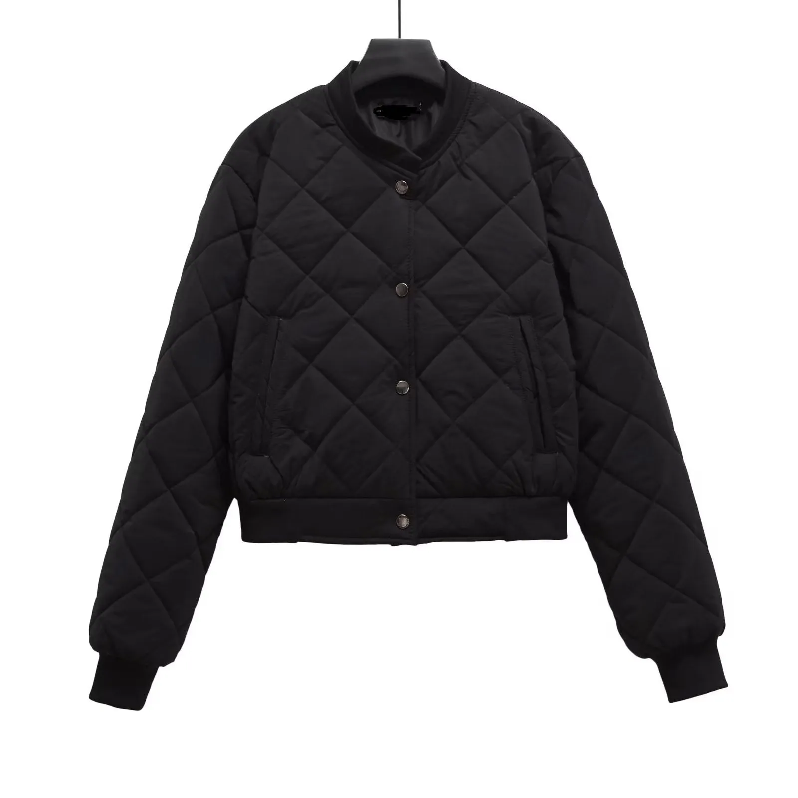 autumn and winter new products European and American cross-border women's pilot cotton jacket jacket four-color stand-up collar thin cotton clothes