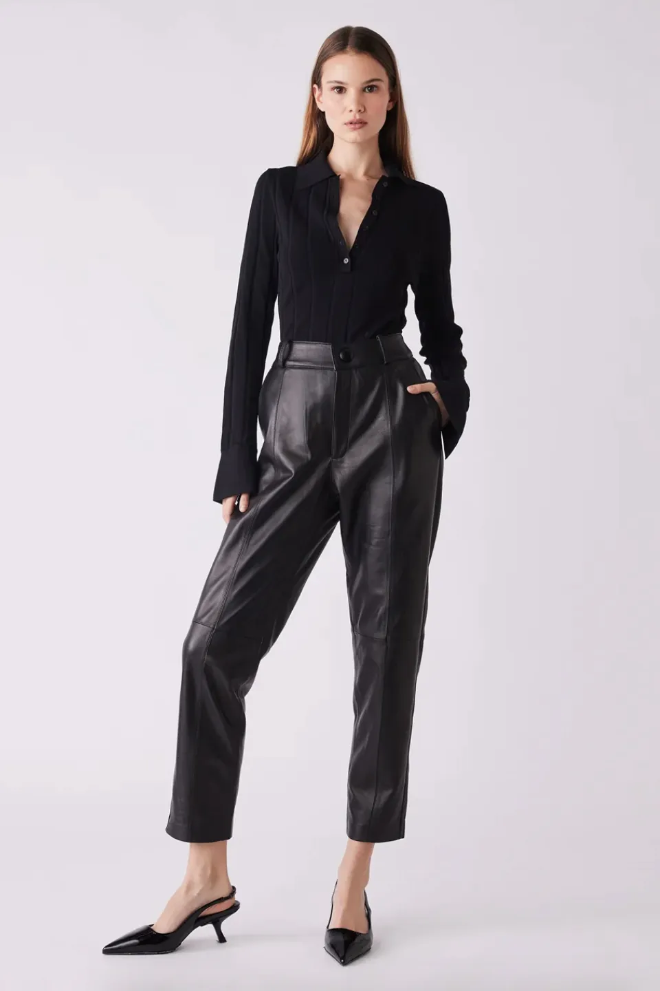 Avenue Button Sweater, Black