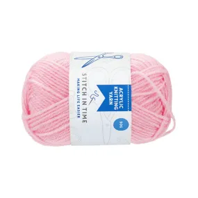Baby Pink Acrylic Knitting Yarn - 50g