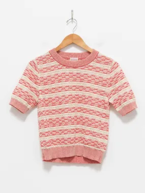 Basket Check Top - Ivory/Red