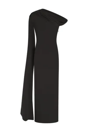 BEGONIA MIDAXI DRESS IN BLACK