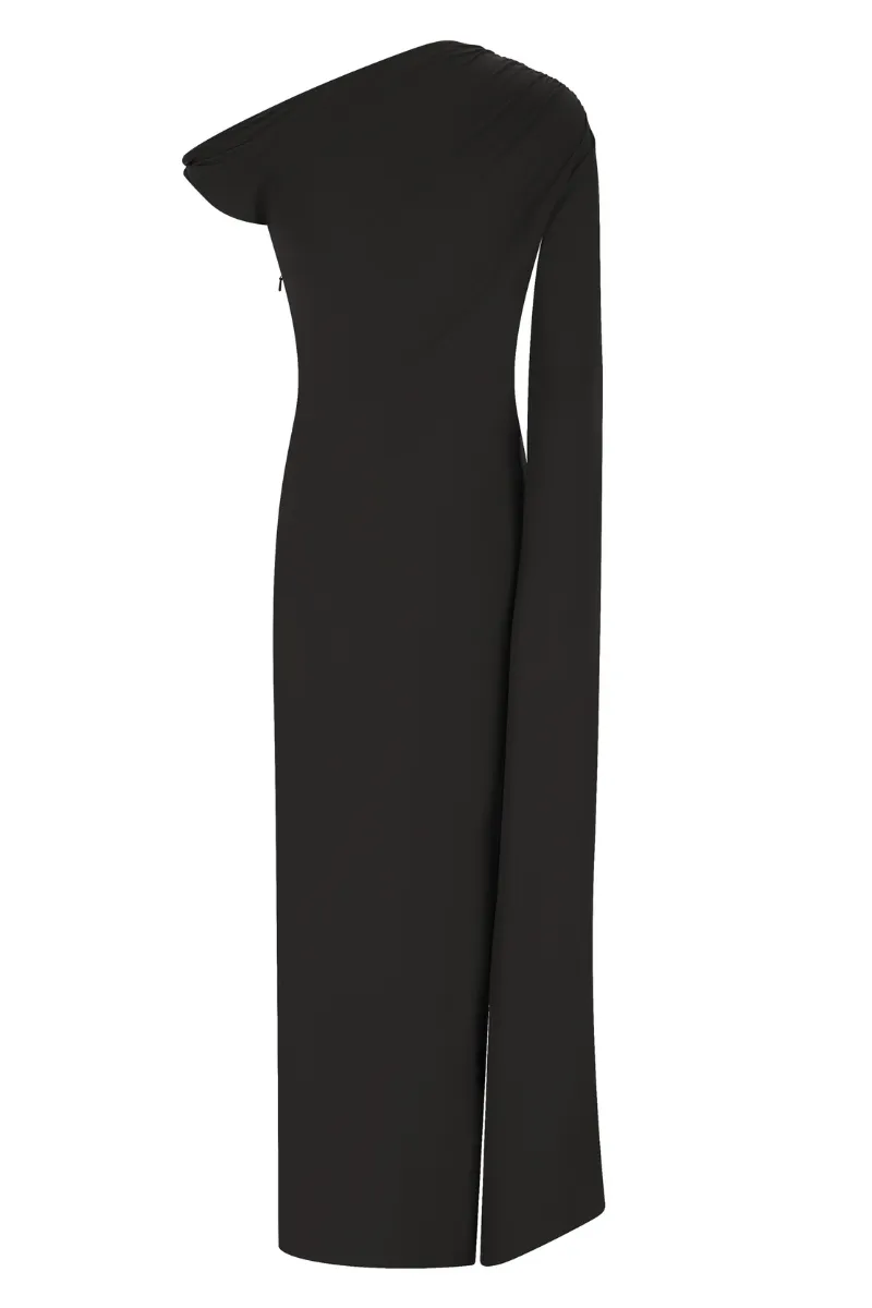 BEGONIA MIDAXI DRESS IN BLACK