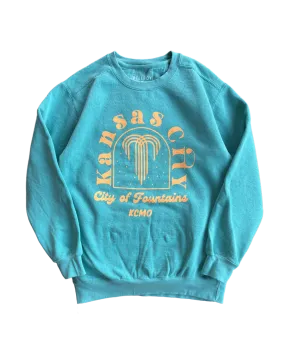 BELLBOY | KC ARCH FOUNTAIN SWEATSHIRT - SEAFOAM