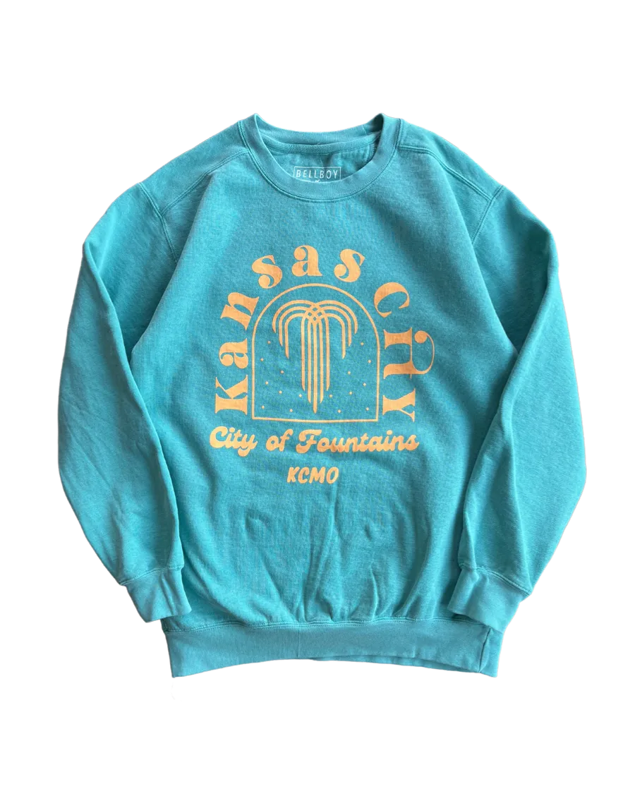 BELLBOY | KC ARCH FOUNTAIN SWEATSHIRT - SEAFOAM
