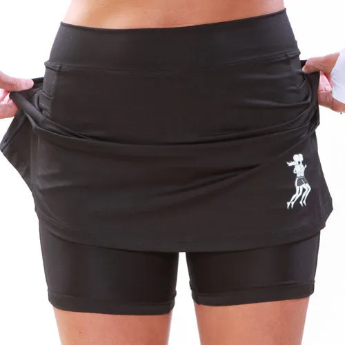 Black Athletic Skirt -2" longer