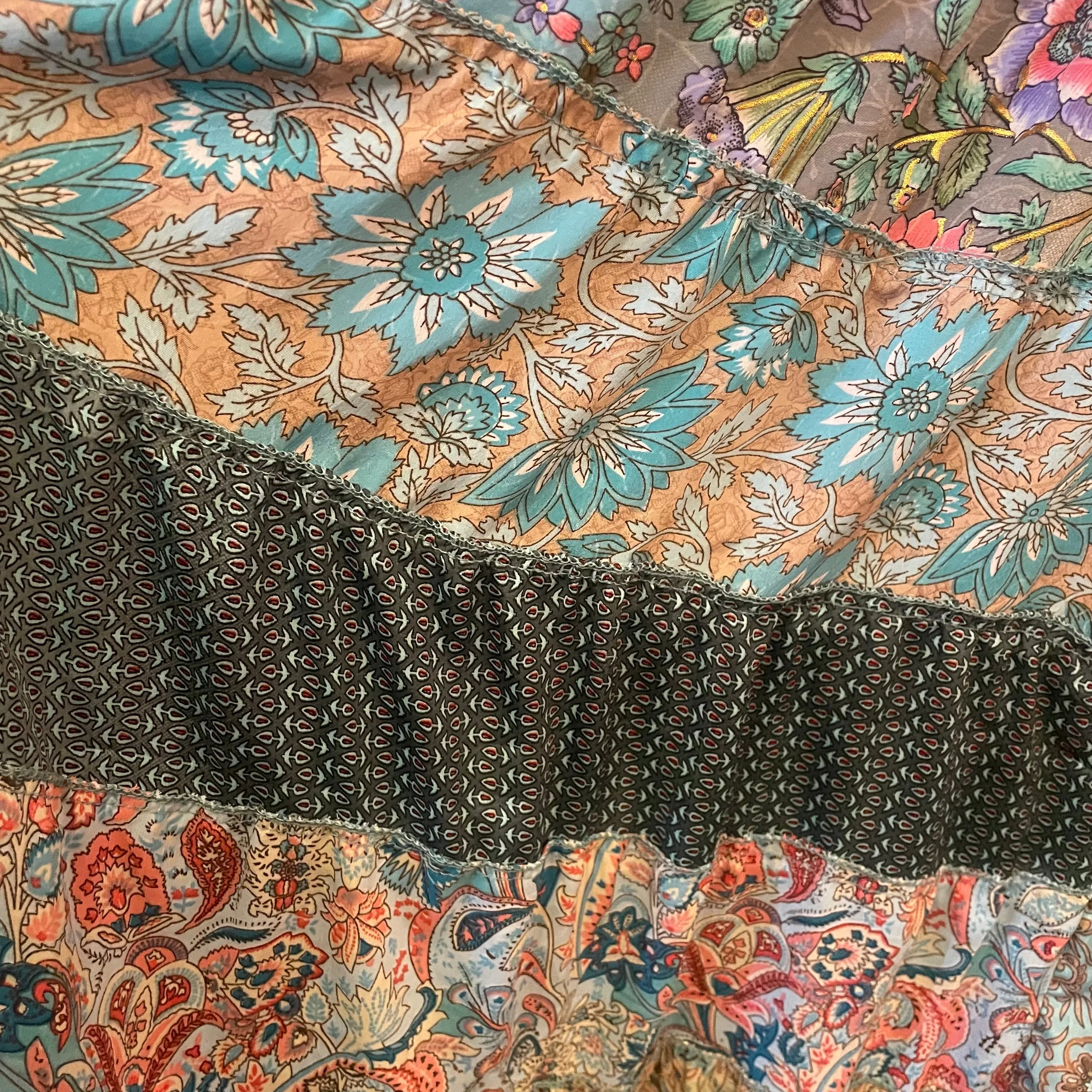 Boho OOAK Printed Tiered Skirt- More Patterns Available!