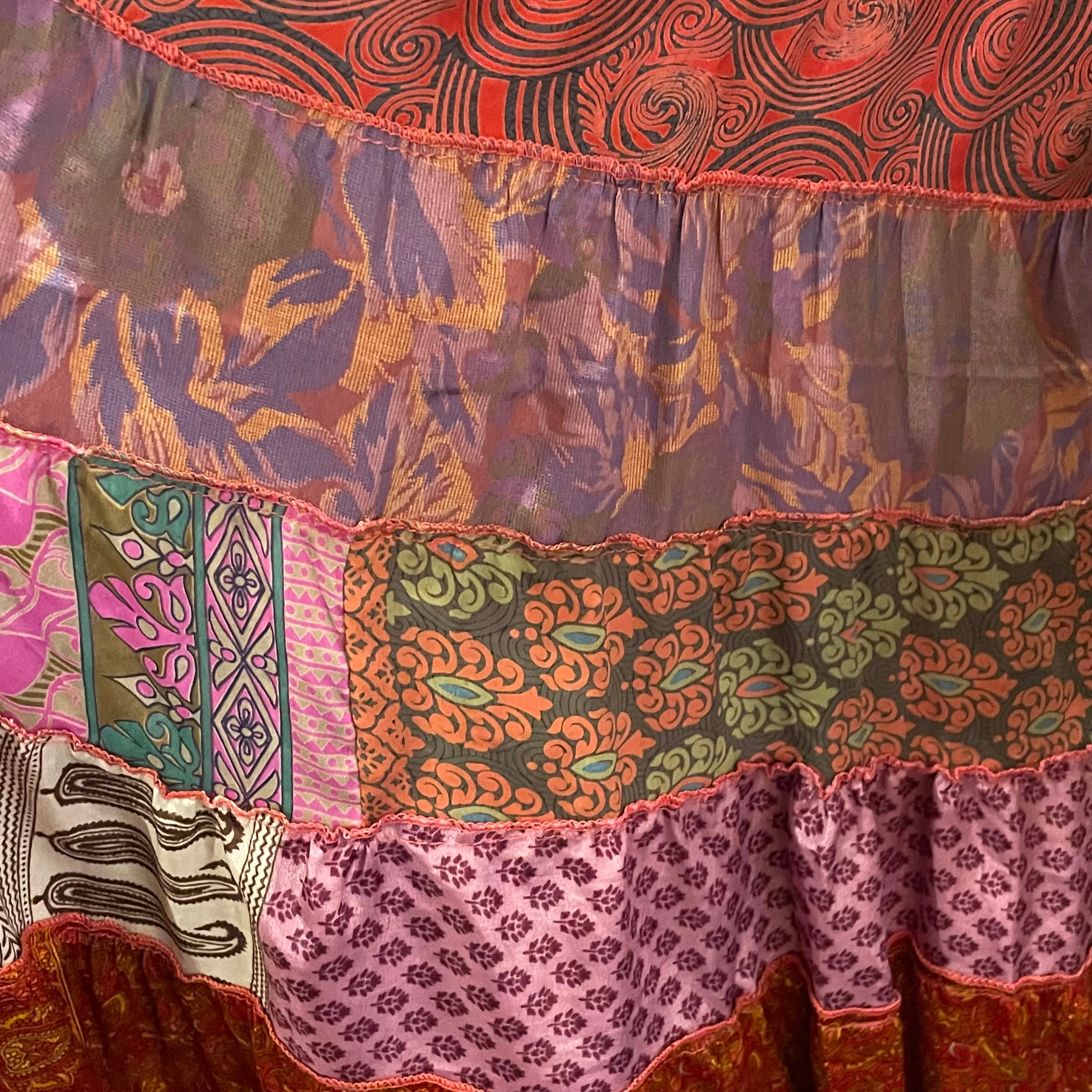 Boho OOAK Printed Tiered Skirt- More Patterns Available!