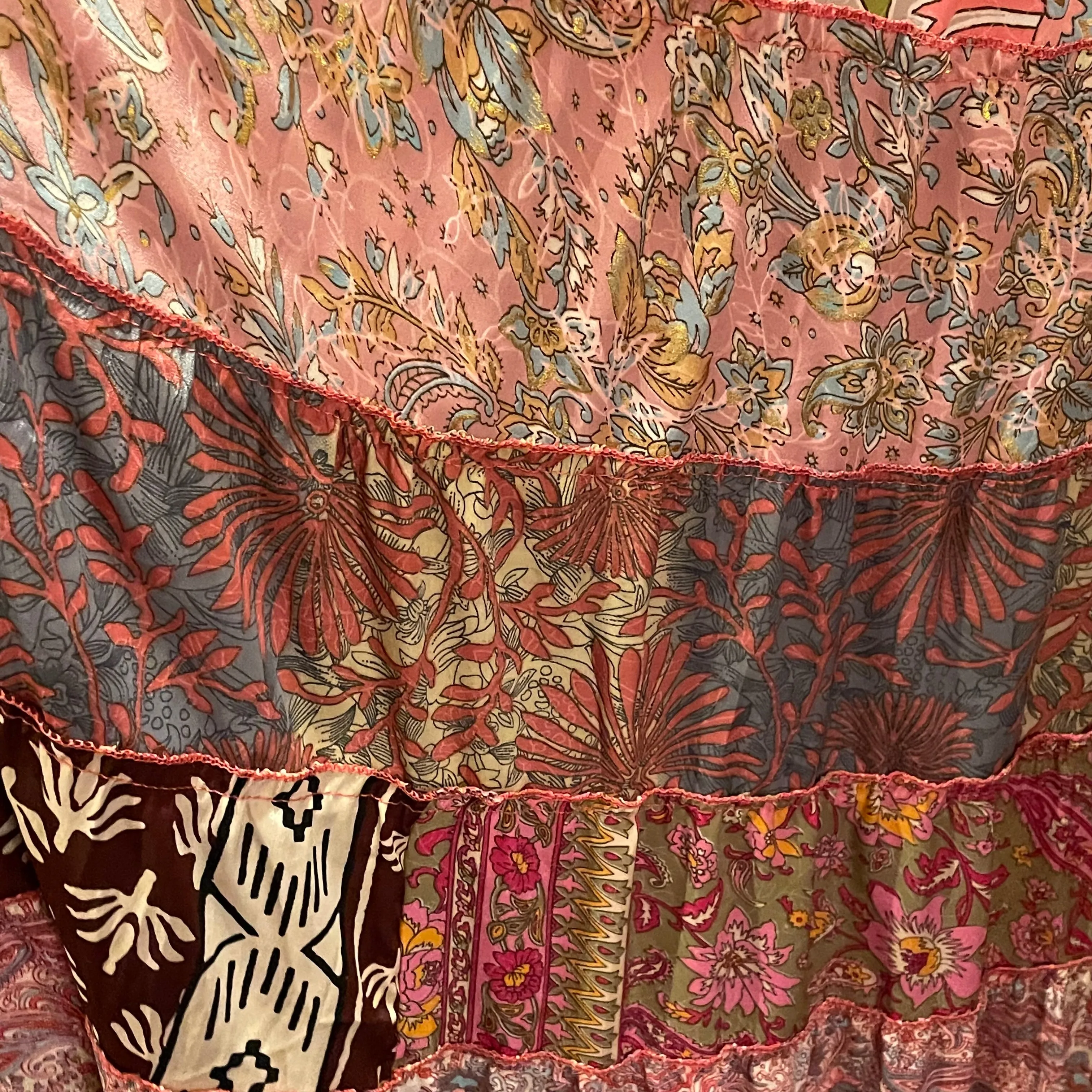 Boho OOAK Printed Tiered Skirt- More Patterns Available!