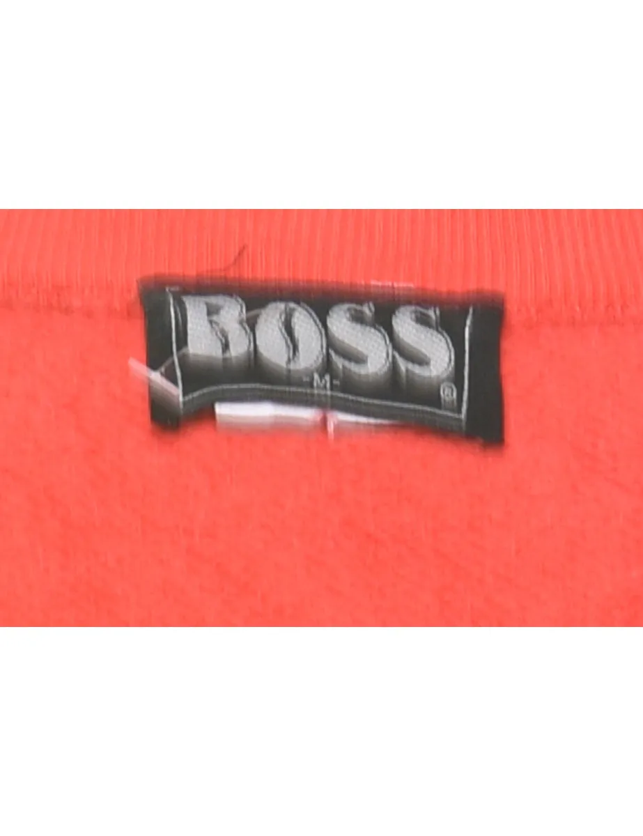 Boss Printed Red & Off-White Sweatshirt - M