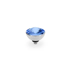 Bottone Silver and Light Sapphire Crystal Ring Gem Top, 11.5mm