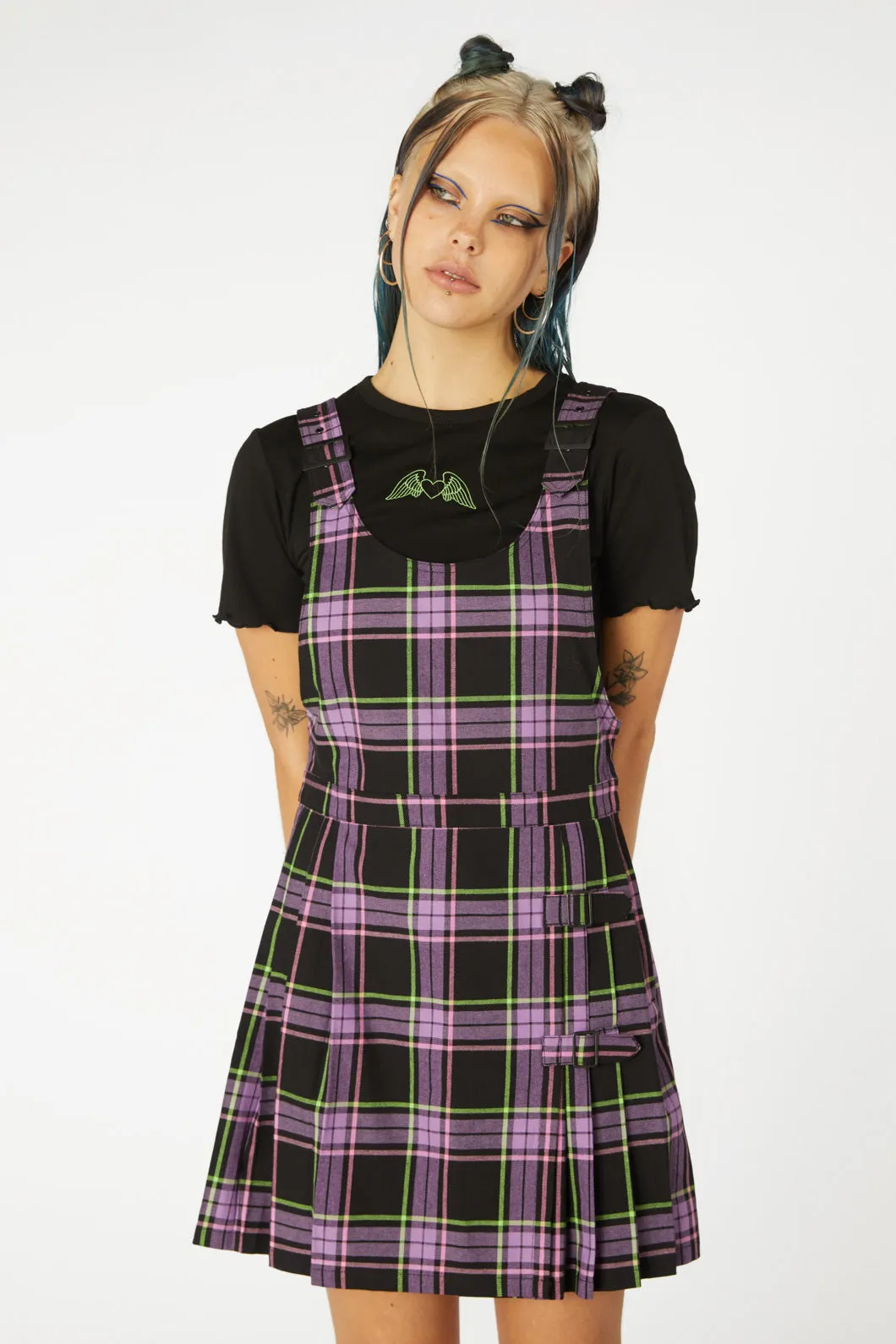 Bright Tartan Pinafore