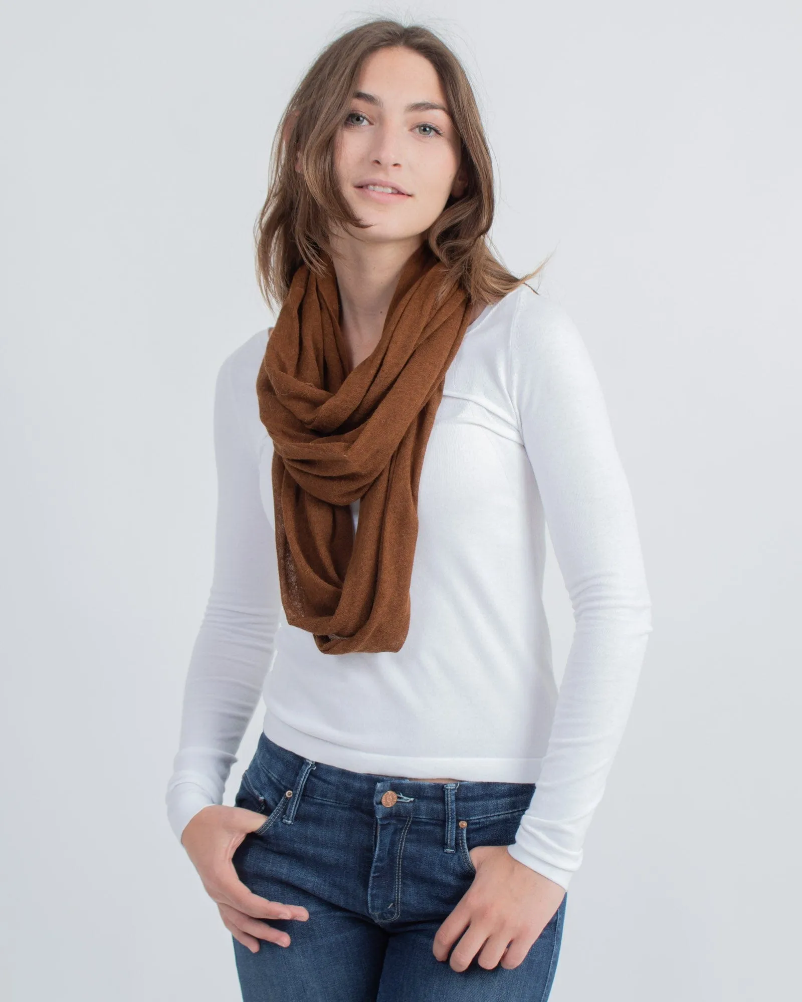 Brown Infinity Scarf