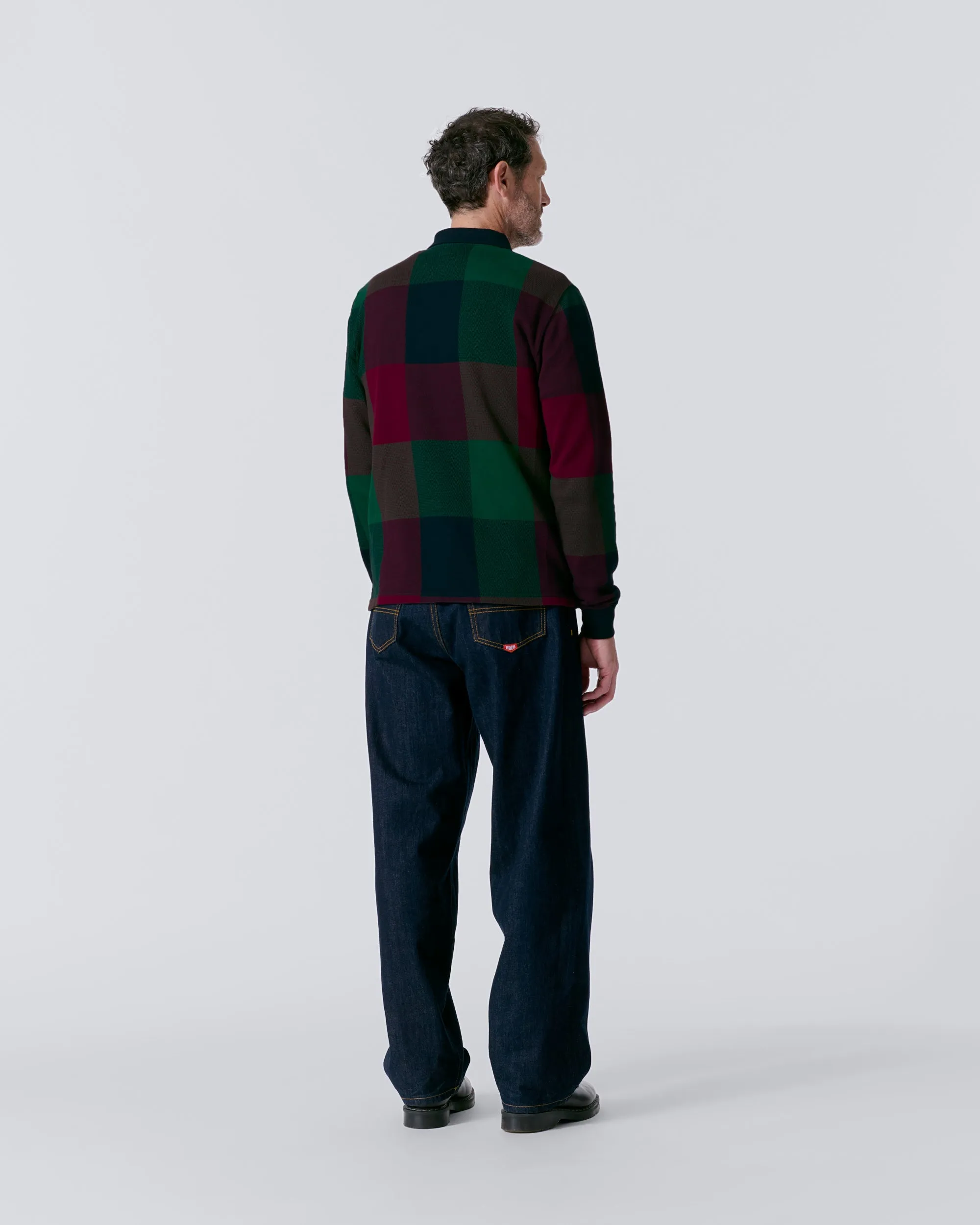 Buffalo Plaid Zip Polo