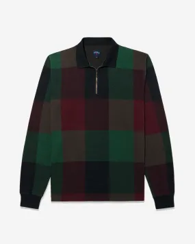 Buffalo Plaid Zip Polo