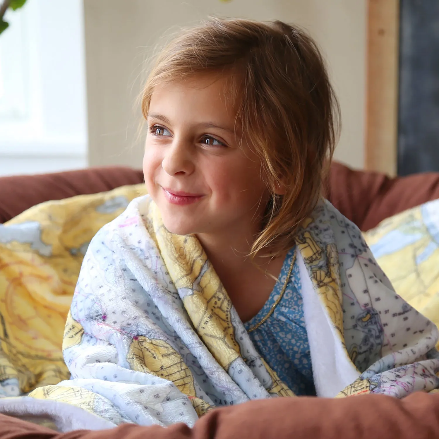 Cape Cod and the Islands, Earth Tones topo map Blanket