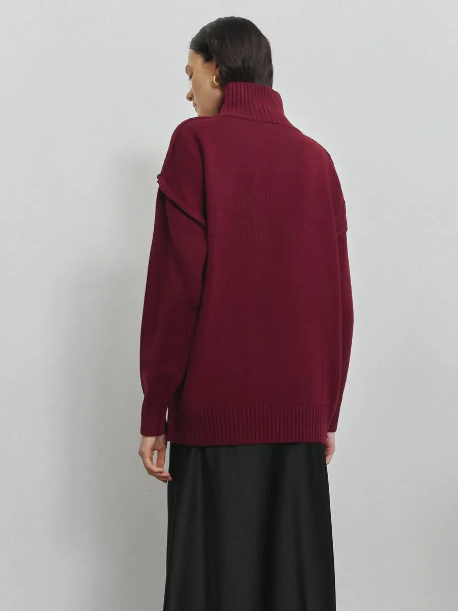 Casual Loose Turtleneck Sweater For Women