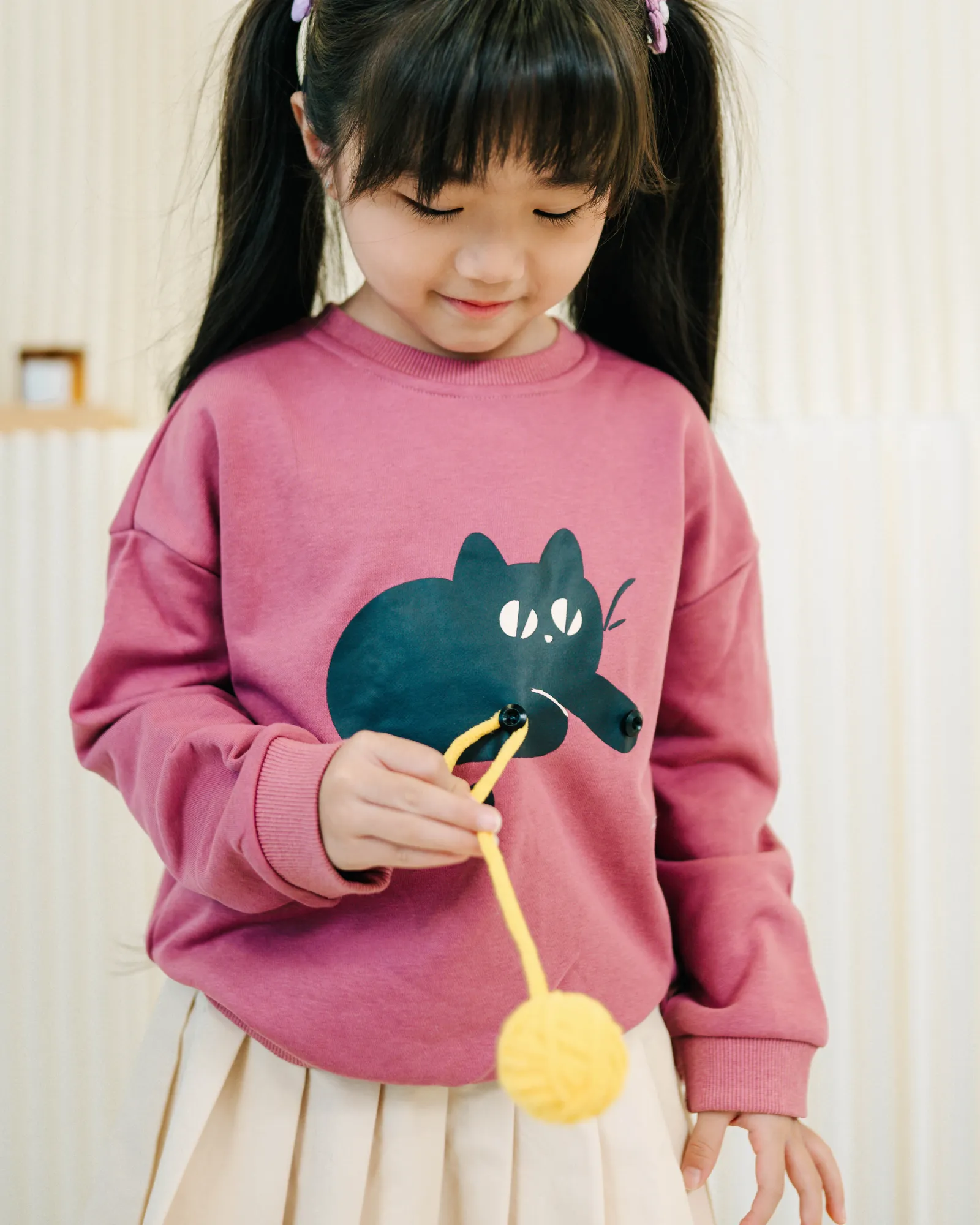 Cat and Yarn Ball Sweatshirt