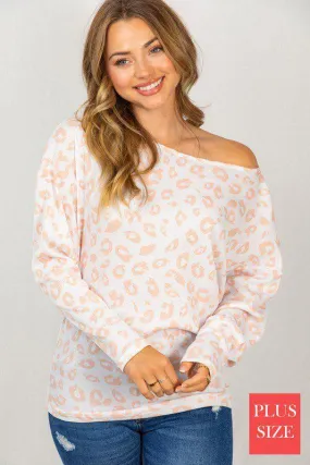 Cheetah Print Long Sleeve Knit Top
