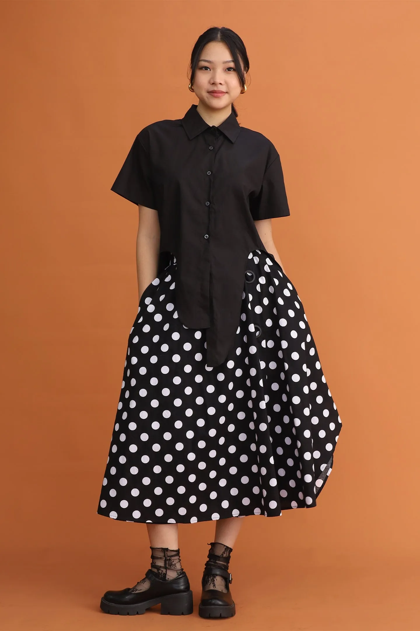 CHOSEN: Dada Asymmetrical Shirt in Black