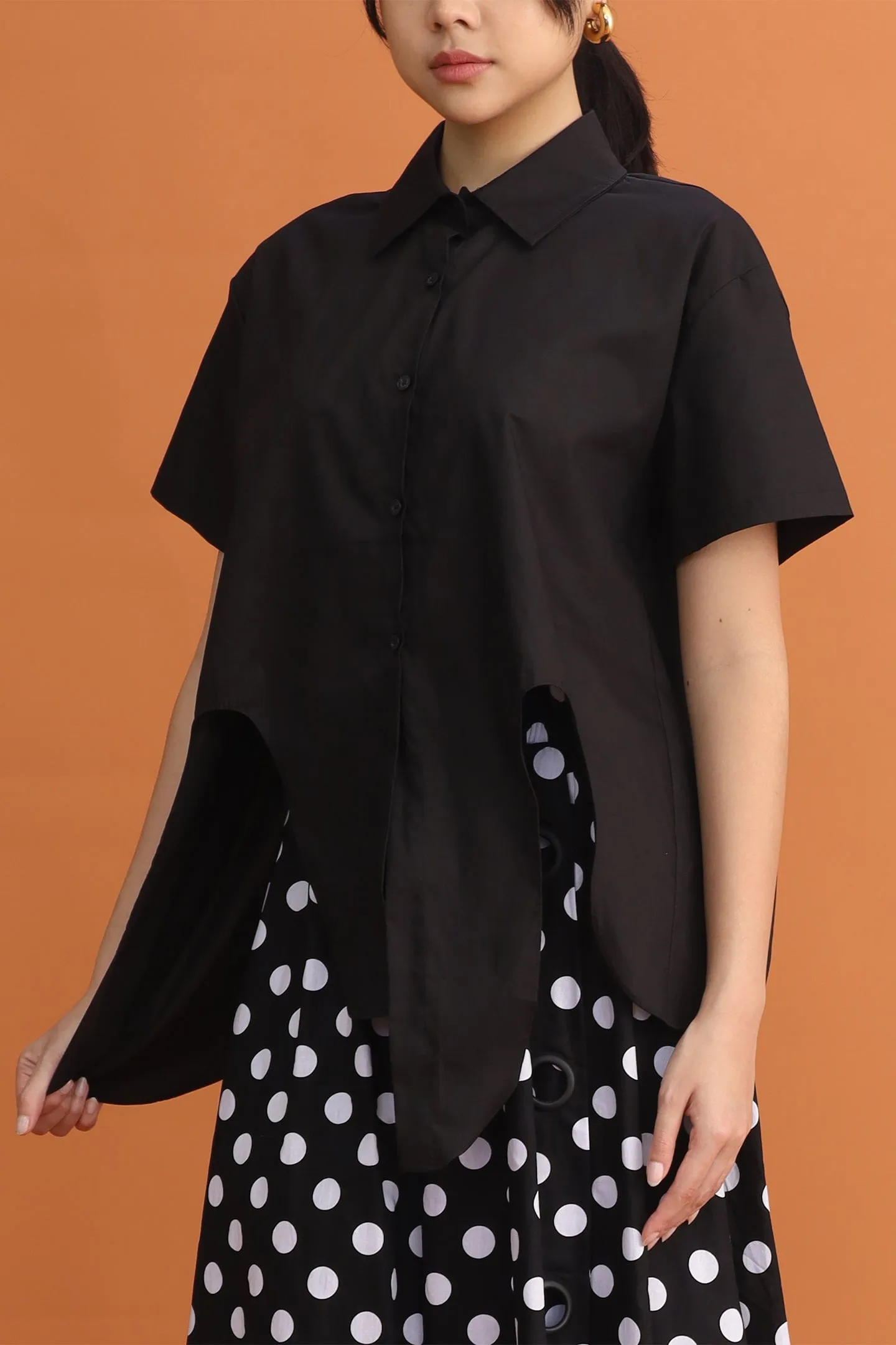 CHOSEN: Dada Asymmetrical Shirt in Black