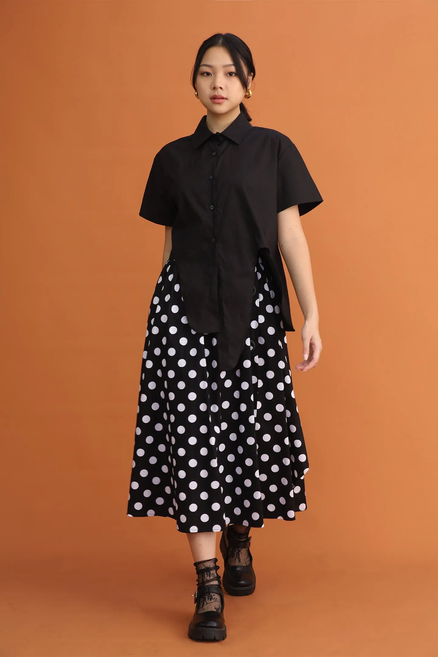 CHOSEN: Dada Asymmetrical Shirt in Black