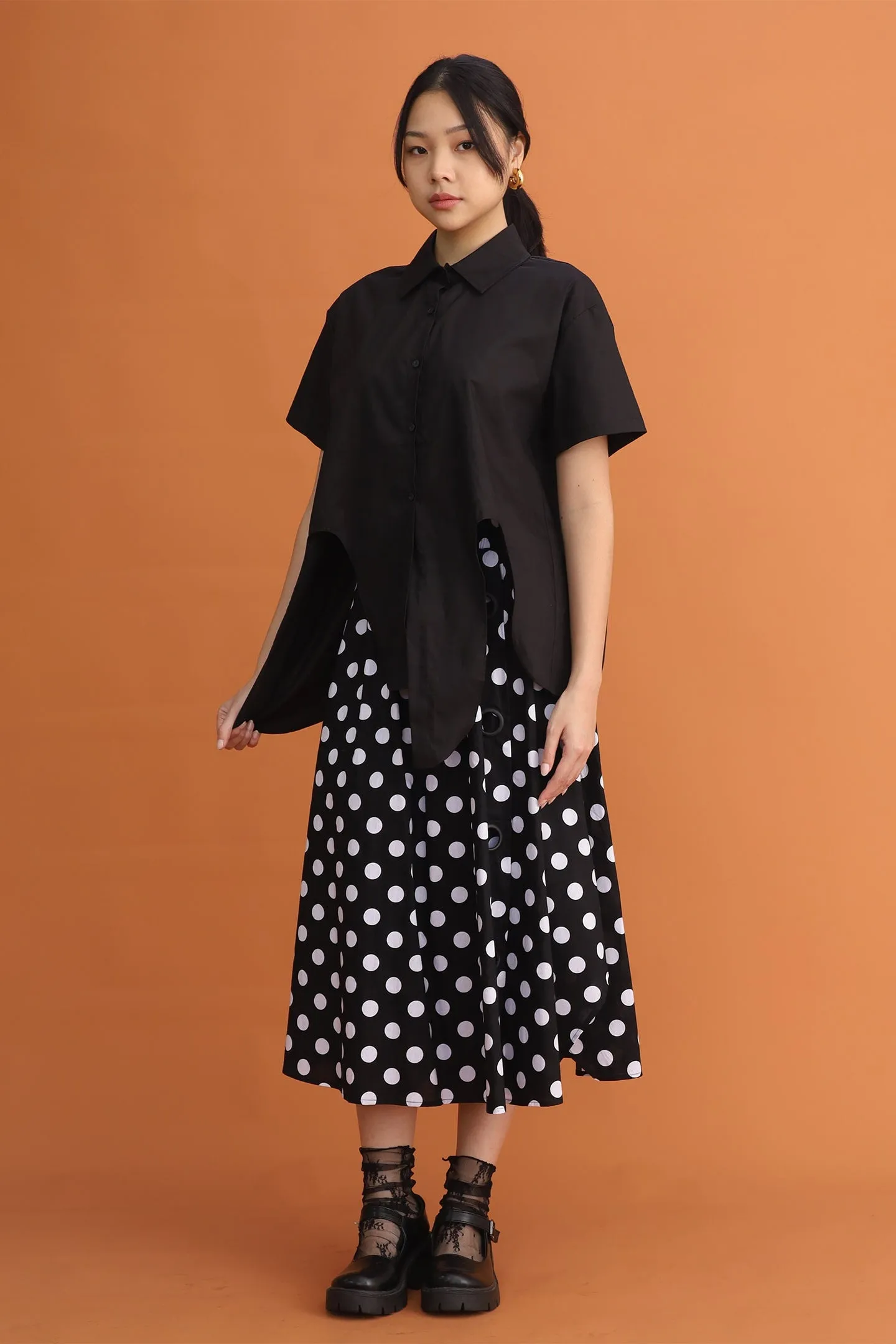 CHOSEN: Dada Asymmetrical Shirt in Black