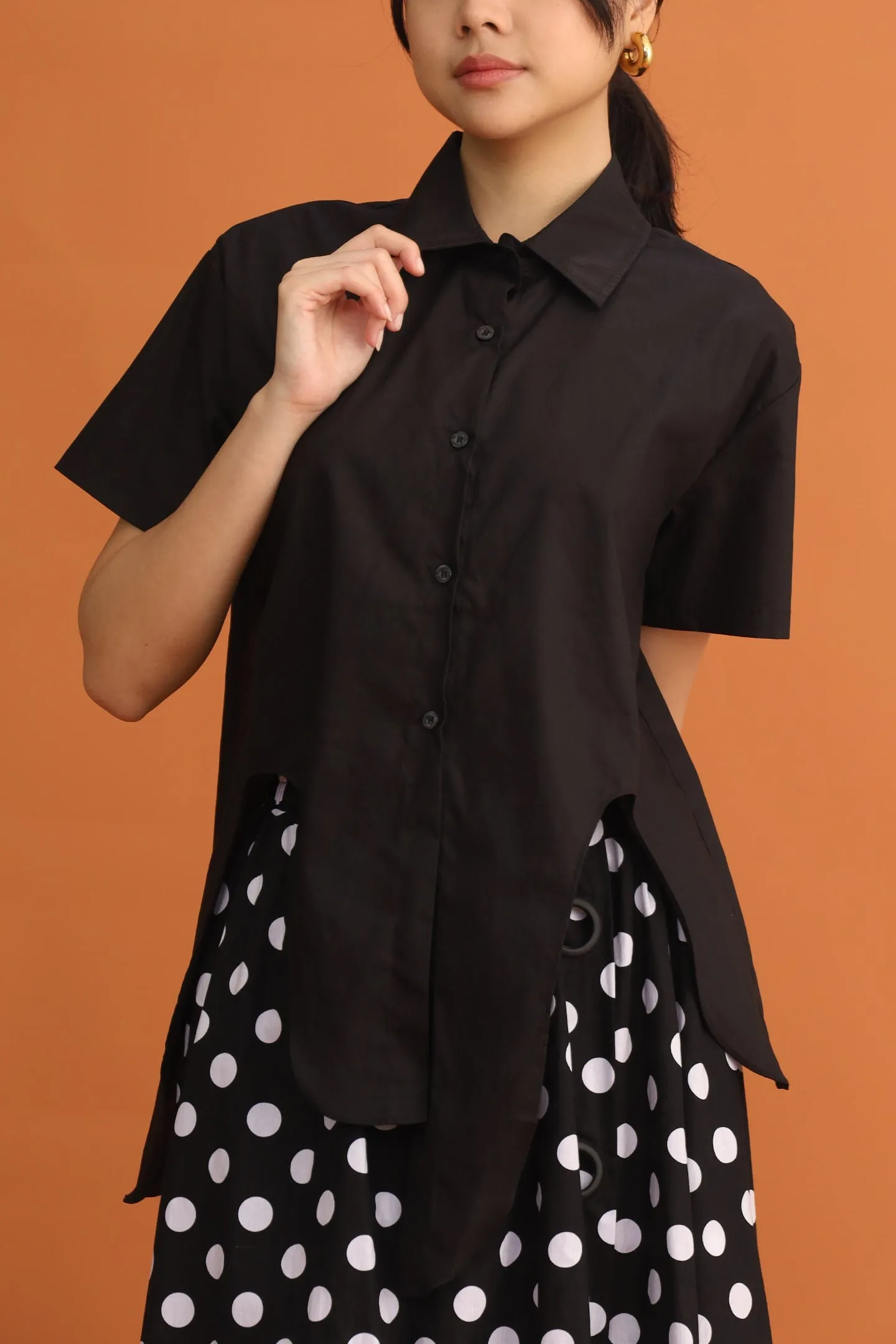 CHOSEN: Dada Asymmetrical Shirt in Black