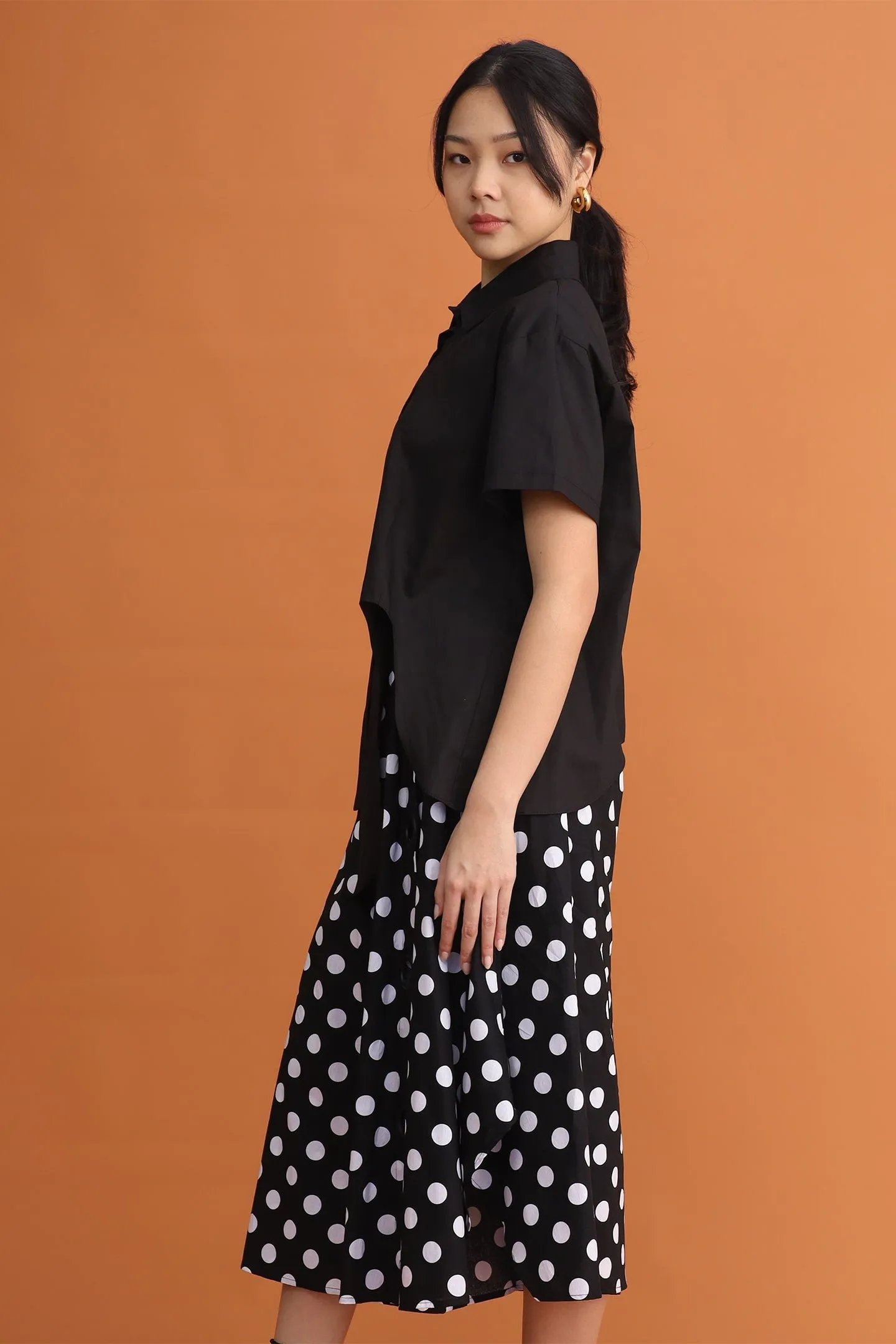 CHOSEN: Dada Asymmetrical Shirt in Black