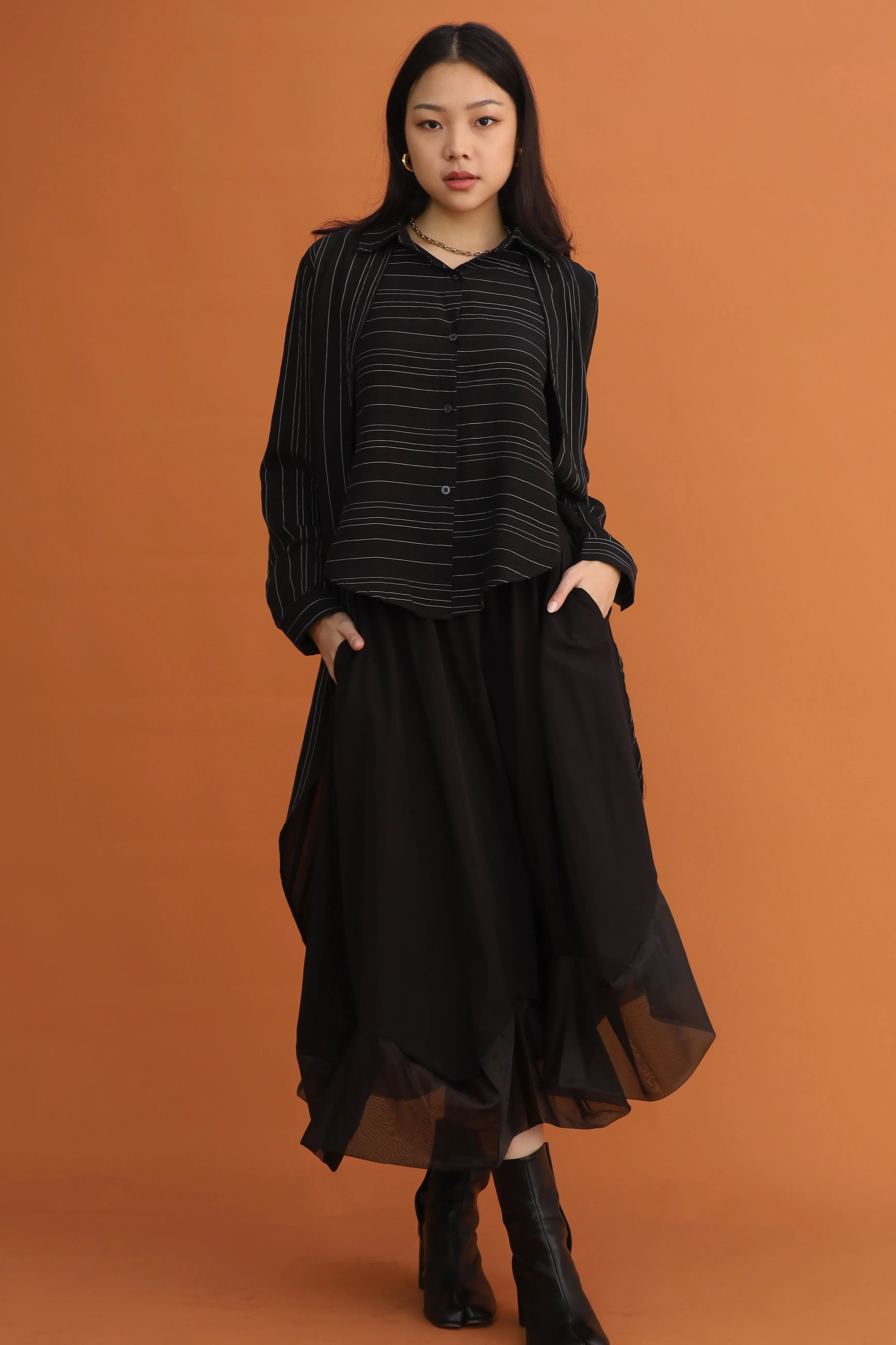 CHOSEN: Ophelia Shirt in Black Stripes