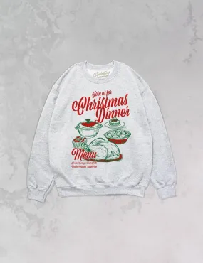 Christmas Dinner Oversized 90's Sweatshirt