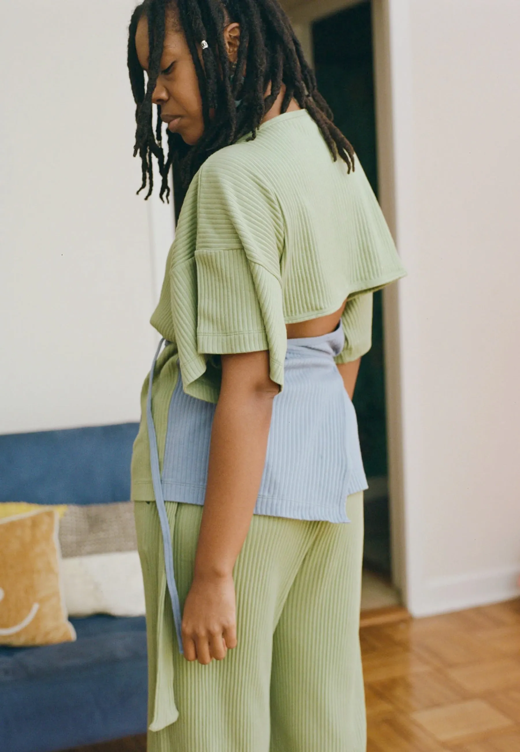 Clair Top - combo green/blue